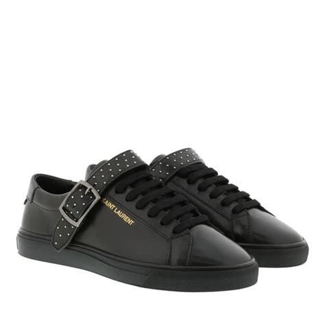 ysl black sneakers low top women|saint laurent slip on sneakers.